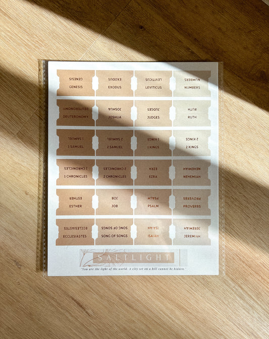Bible Tabs Sand Copper | Matte-Coated Sticker Tabs