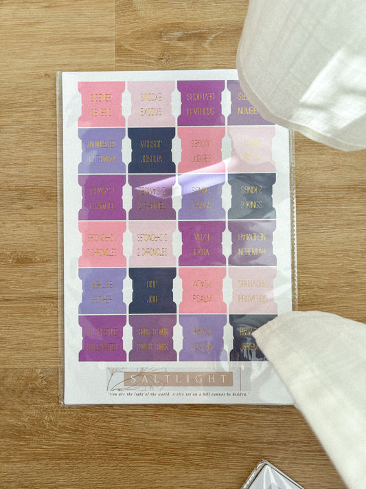 Bible Tabs Lilac Dreams | Matte-Coated Sticker Tabs