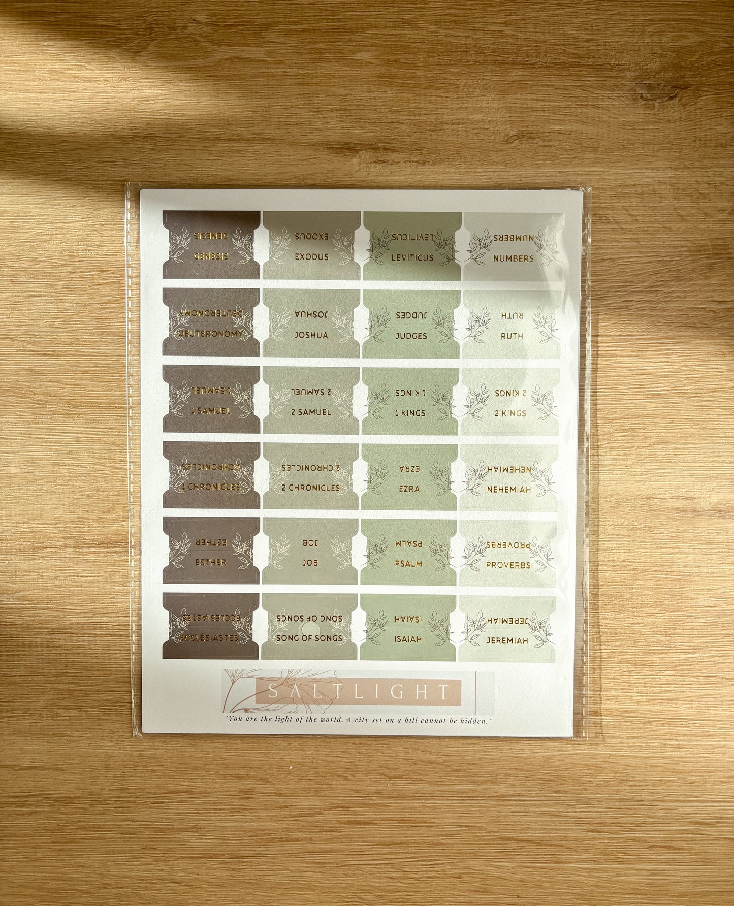 Bible Tabs Pine Bliss | Matte-Coated Sticker Tabs