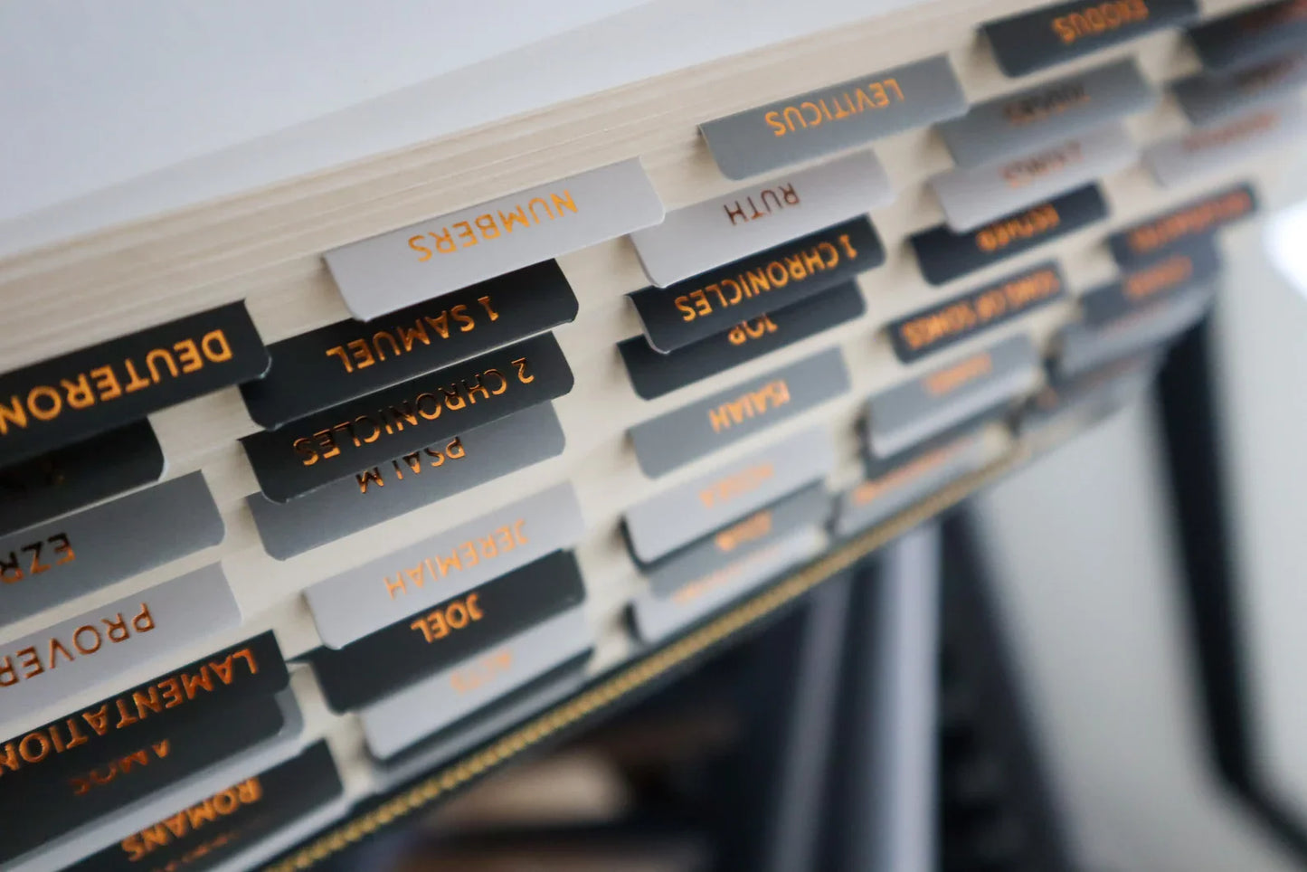 Bible Tabs Black Copper | Matte-Coated Sticker Tabs