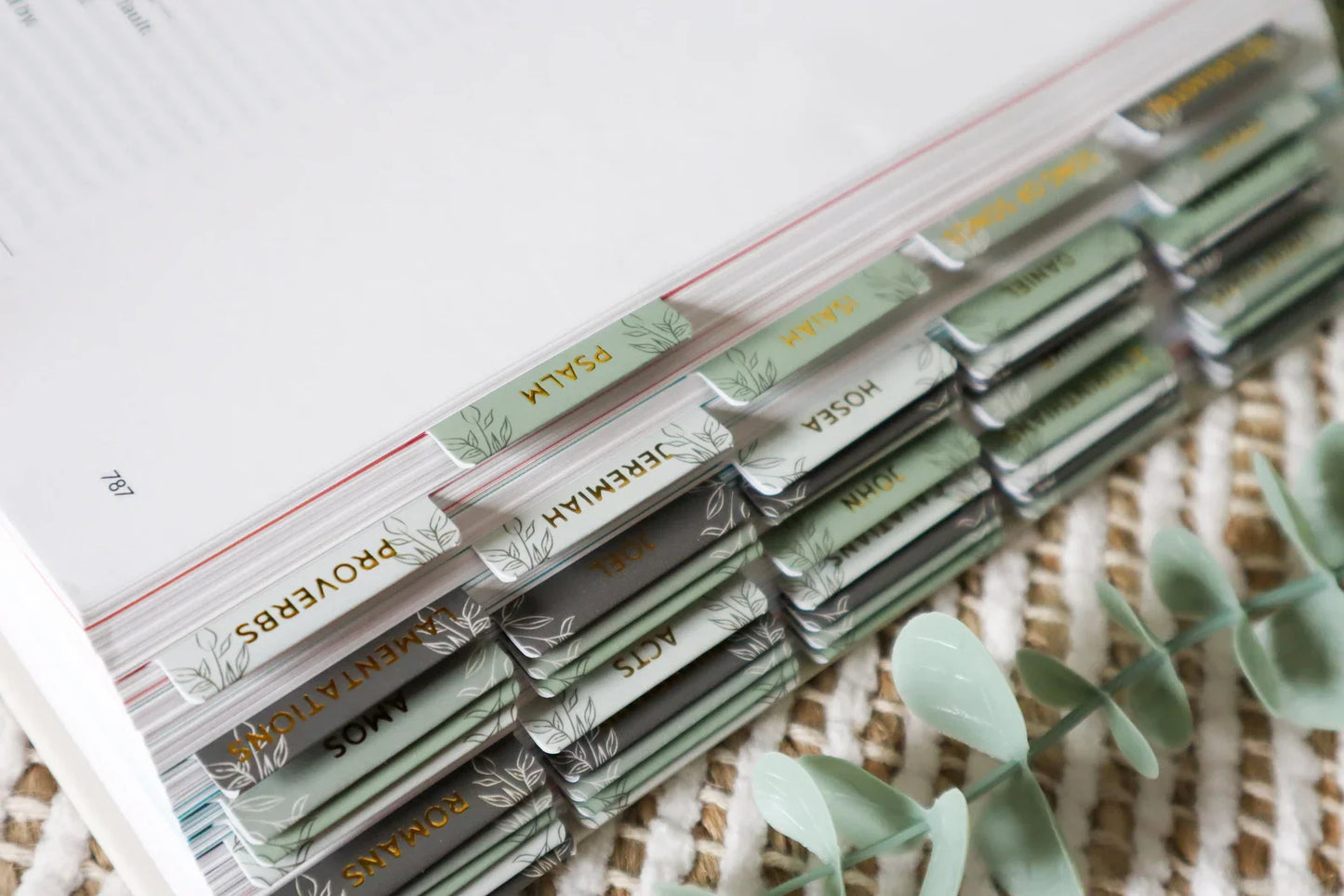 Bible Tabs Pine Bliss | Matte-Coated Sticker Tabs